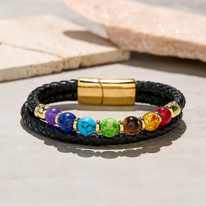 Olivenorma Natural Crystal Chakra Balence Bracelet - image 5