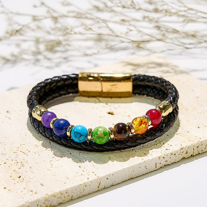 Olivenorma Natural Crystal Chakra Balence Bracelet - #1 - image 0