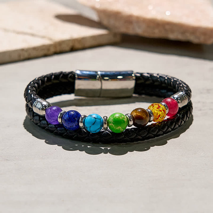 Olivenorma Natural Crystal Chakra Balence Bracelet - image 8
