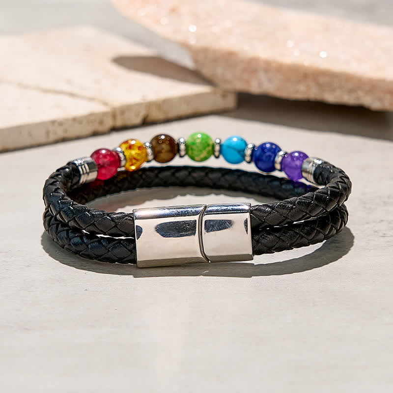 Olivenorma Natural Crystal Chakra Balence Bracelet - image 9