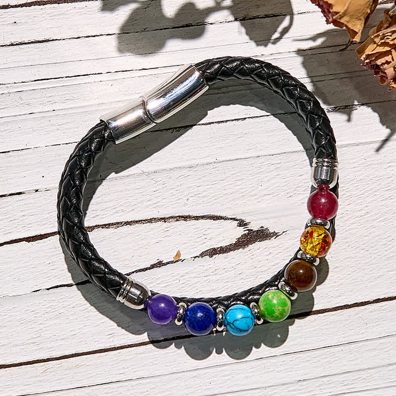Olivenorma Natural Crystal Chakra Balence Bracelet - image 10