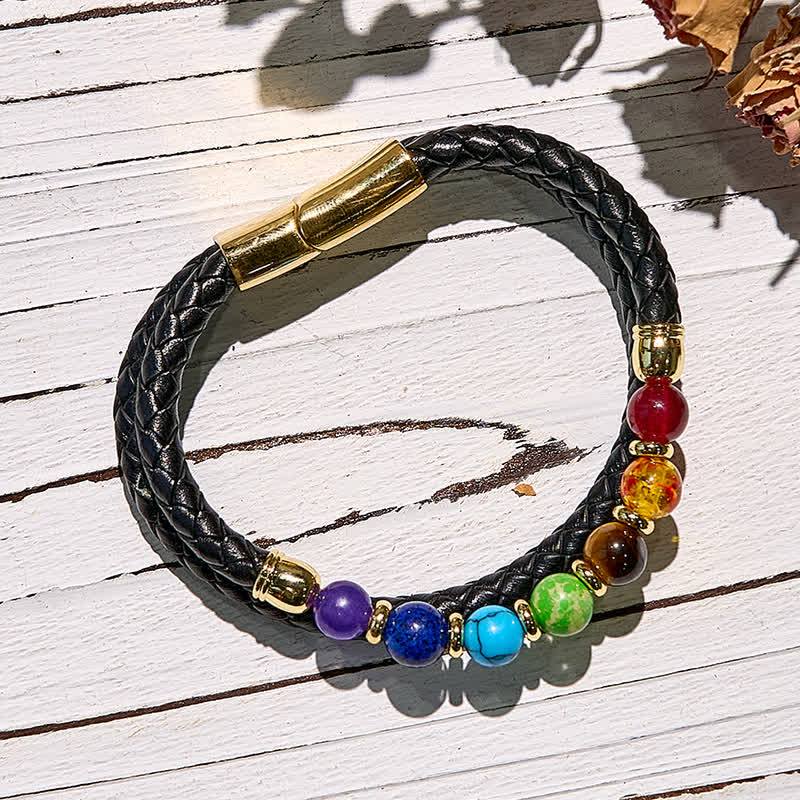 Olivenorma Natural Crystal Chakra Balence Bracelet - image 6