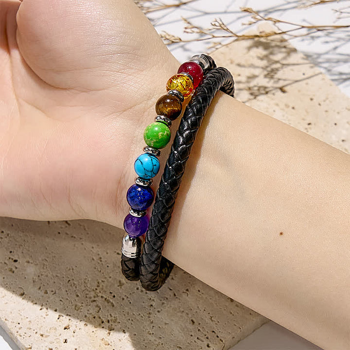 Olivenorma Natural Crystal Chakra Balence Bracelet - image 2