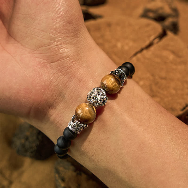 Olivenorma Natural Crystal Stone Lion Symbol Bracelet - image 10