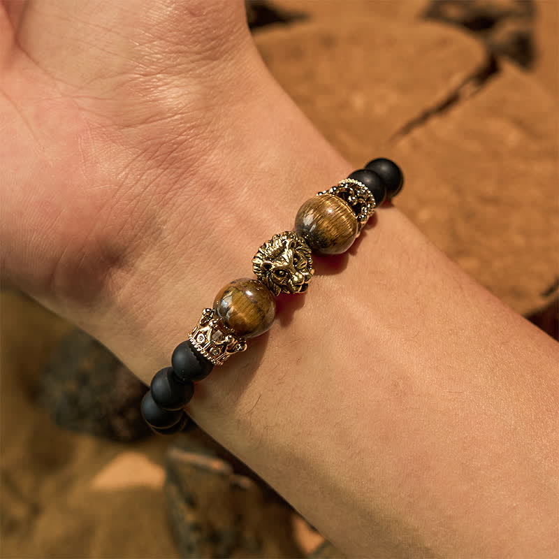Olivenorma Natural Crystal Stone Lion Symbol Bracelet - image 2