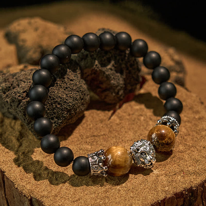 Olivenorma Natural Crystal Stone Lion Symbol Bracelet - image 11