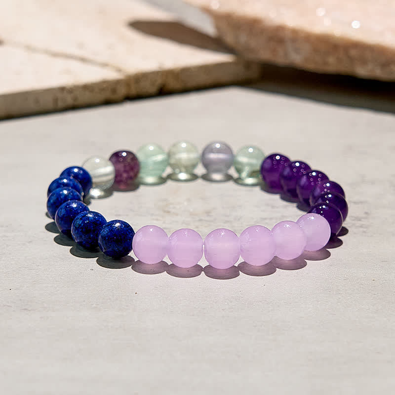 Olivenorma "Anti-Anxiety" Amethyst Lepidolite Lapis Lazuli Bracelet - image 5