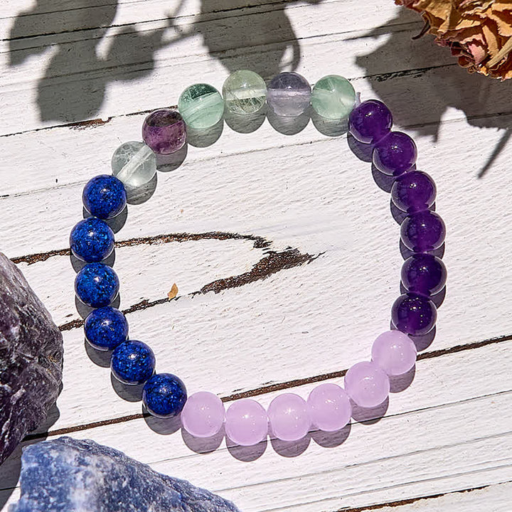 Olivenorma "Anti-Anxiety" Amethyst Lepidolite Lapis Lazuli Bracelet - image 4
