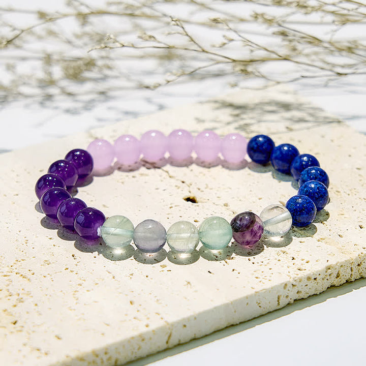 Olivenorma "Anti-Anxiety" Amethyst Lepidolite Lapis Lazuli Bracelet - image 3