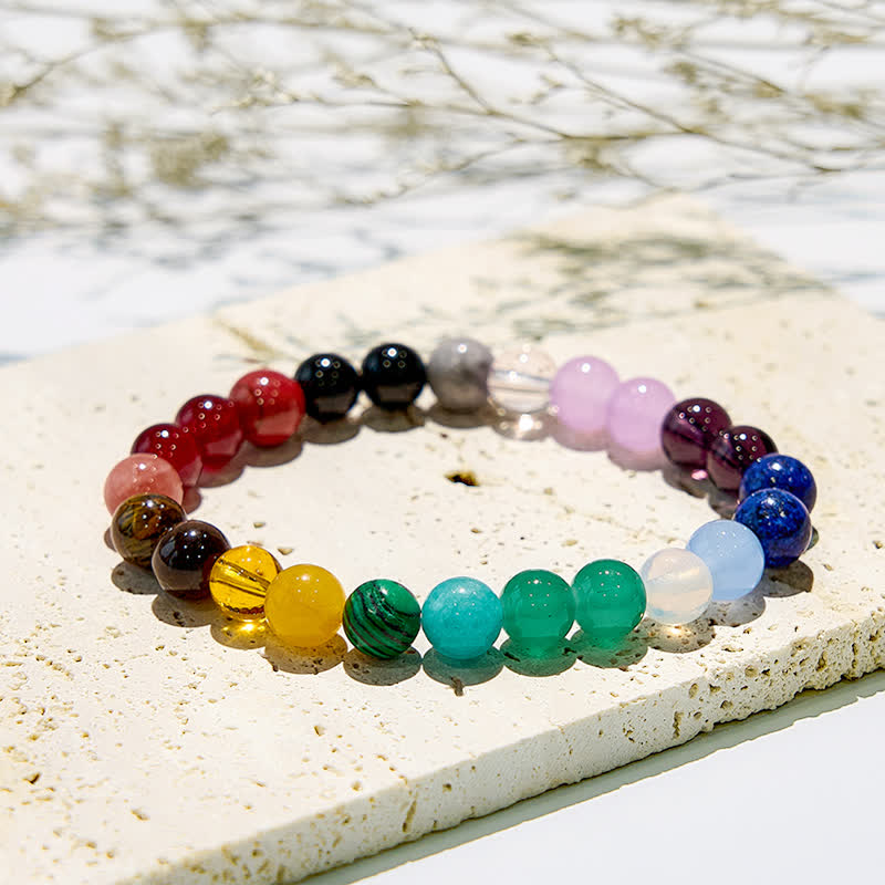 Olivenorma 7 Chakras Natural Stone Beads Bracelet - image 5