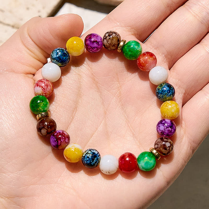 Olivenorma Colorful Agate Stone Seven Chakra Yoga Bracelet - #1 - image 0