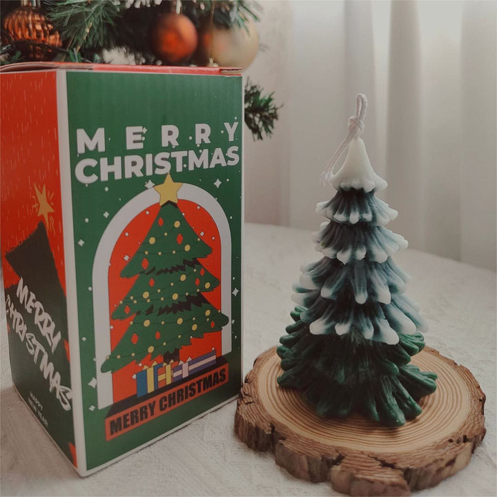 Olivenorma Carved Christmas Tree Candle - Coniferous Christmas Tree-7*12cm - image 2