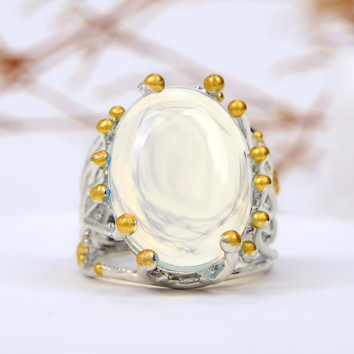 Olivenorma Large Oval Opalite Branch Vine Shape Ring - US 10 - image 0