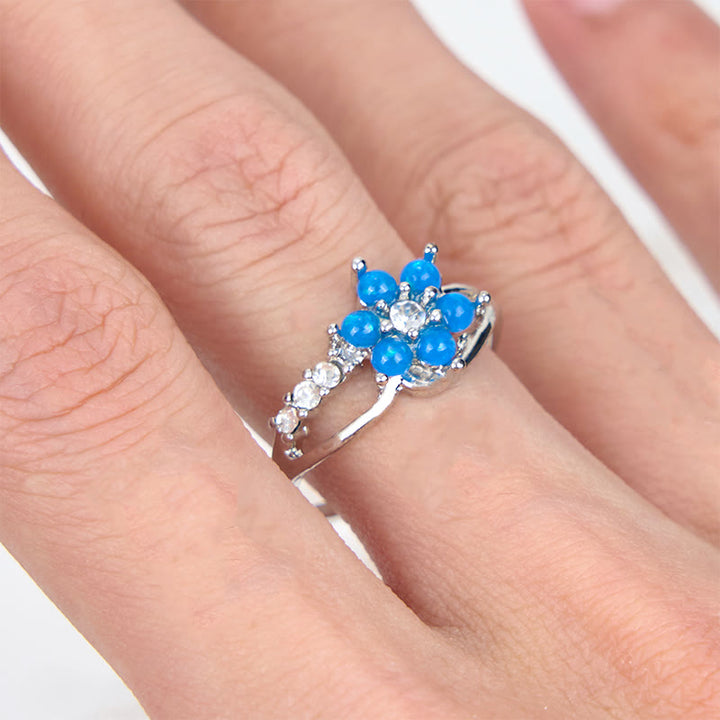 Olivenorma Opal Flower Wave Ring - image 1