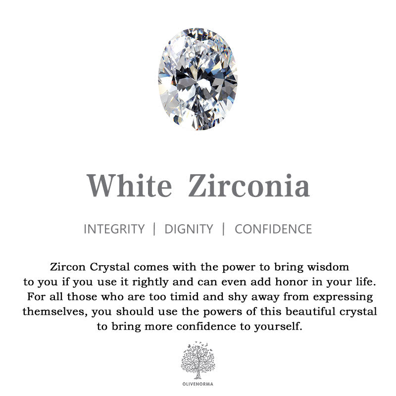 Olivenorma Oval White Chalcedony Flower White Zircon Ring - image 6
