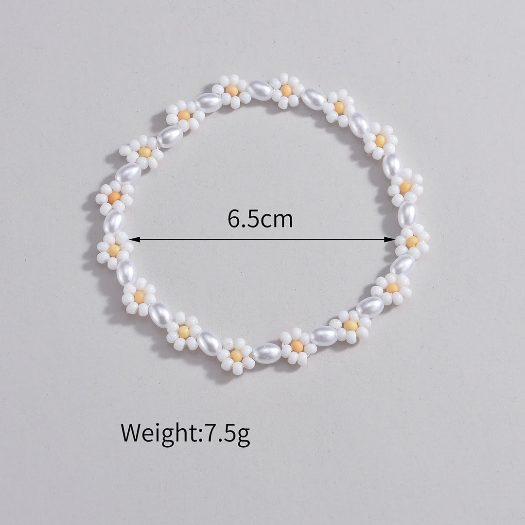 Olivenorma Freshwater Pearl Beads Flower Anklet - image 2
