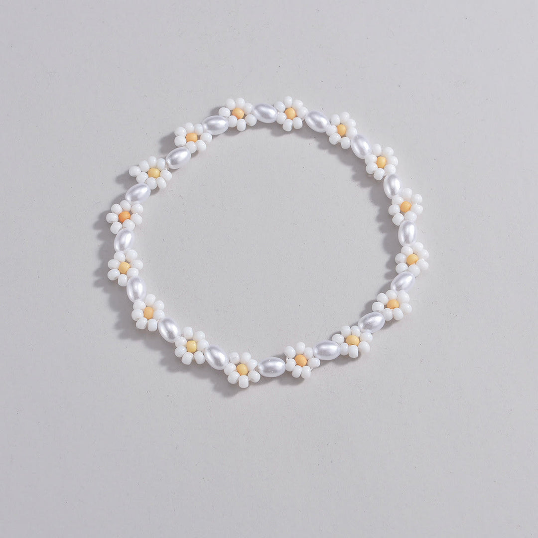 Olivenorma Freshwater Pearl Beads Flower Anklet - image 3