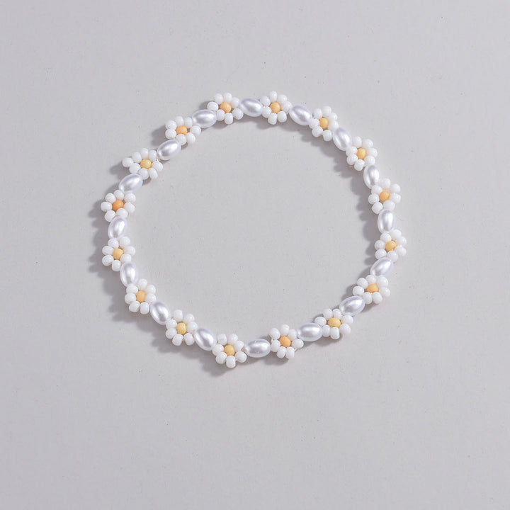 Olivenorma Freshwater Pearl Beads Flower Anklet - image 3