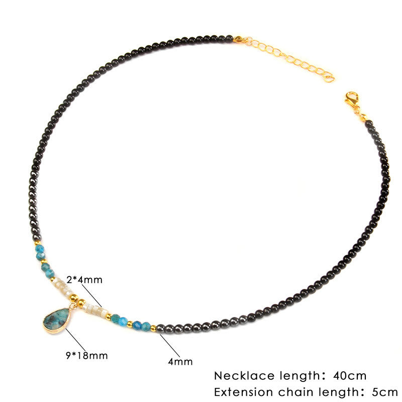 Olivenorma Natural Obsidian Faceted Glass Gemstone Pendant Necklace - image 17