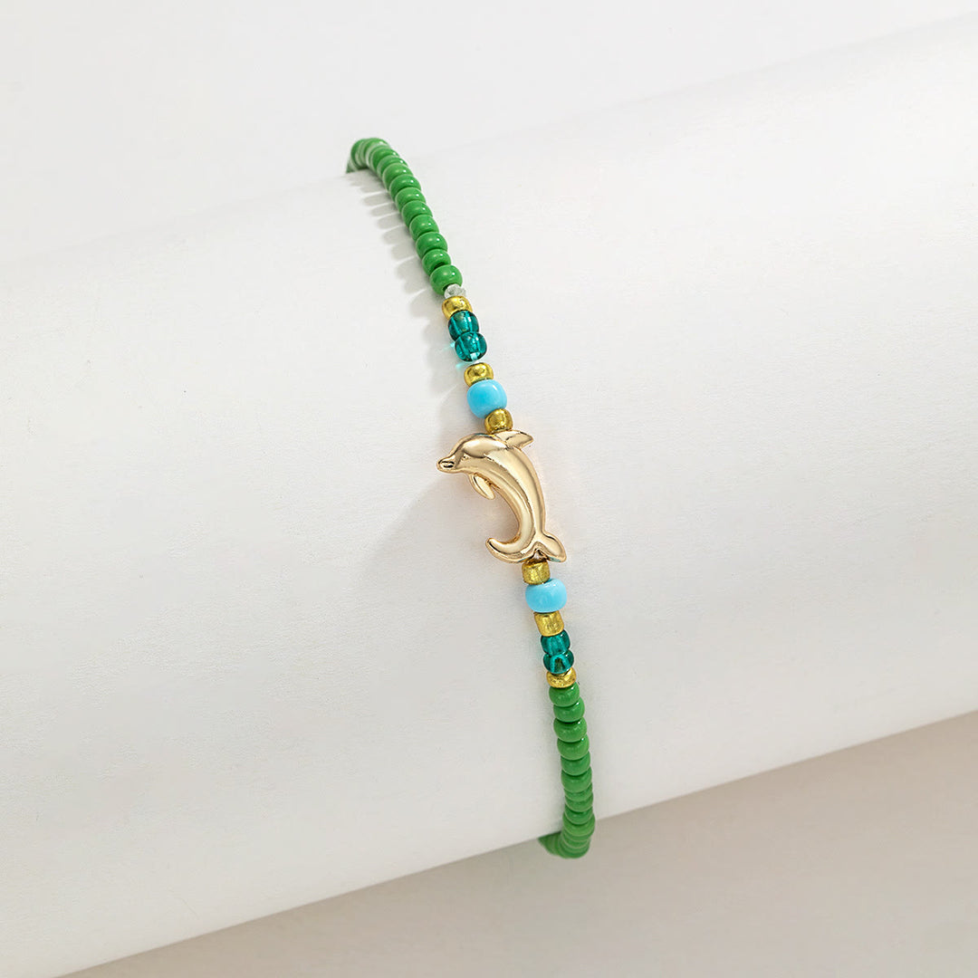 Olivenorma Colorful Beads Dolphin Whale Anklet - image 8