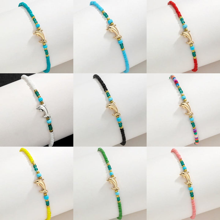 Olivenorma Colorful Beads Dolphin Whale Anklet - image 18