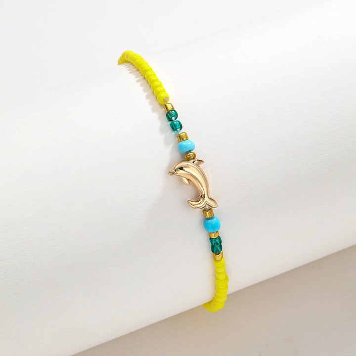 Olivenorma Colorful Beads Dolphin Whale Anklet - image 14