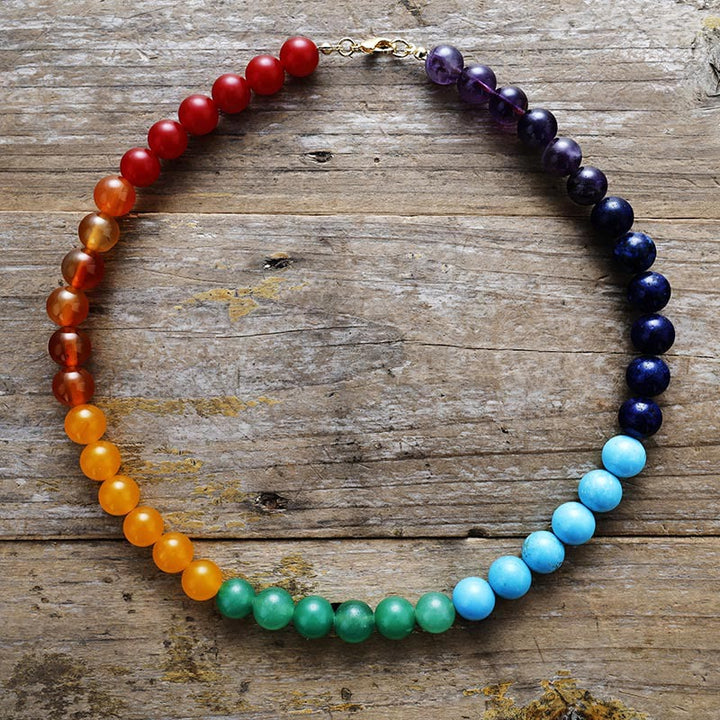 Olivenorma 8mm Chakra Beads Necklace - Chakra - image 0