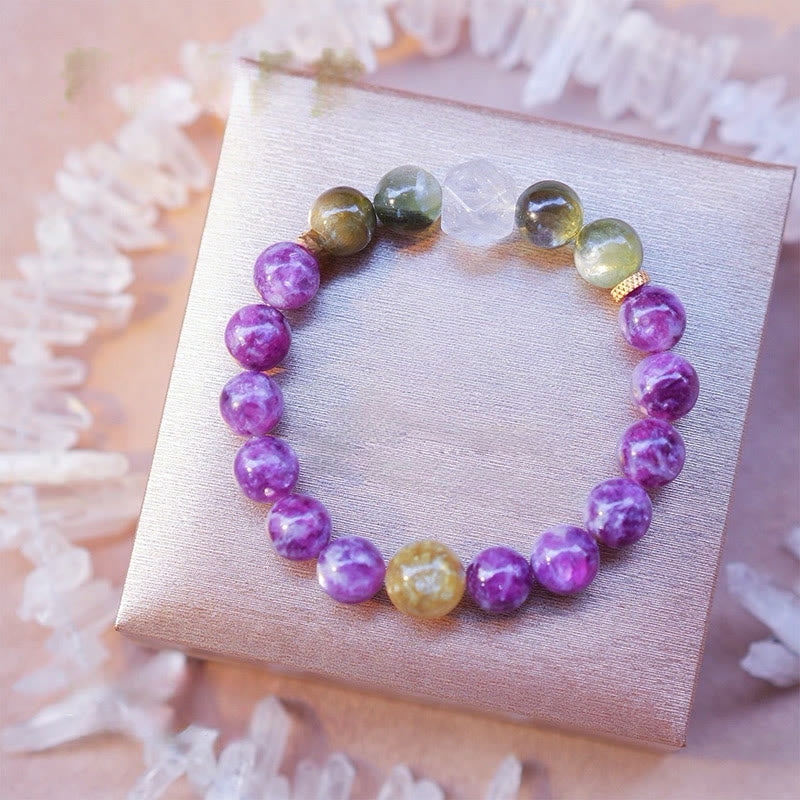 Olivenorma Ninth Purple Fire Natural Stone Beaded Bracelet - image 9