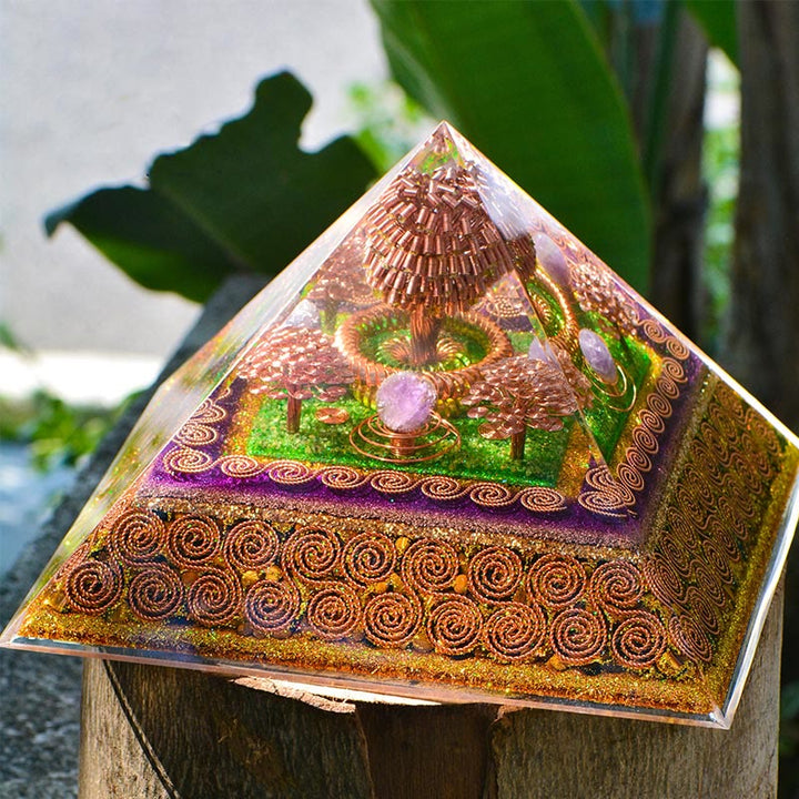 Olivenorma Amethyst Ball Attract Wealth Energy Orgone Pyramid - image 4