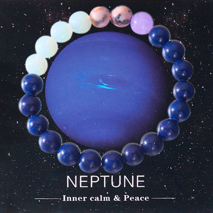 Olivenorma Solar System Eight Planets Crystal Bracelet with Card - NEPTUNE-Inner Calm & Peace - image 17