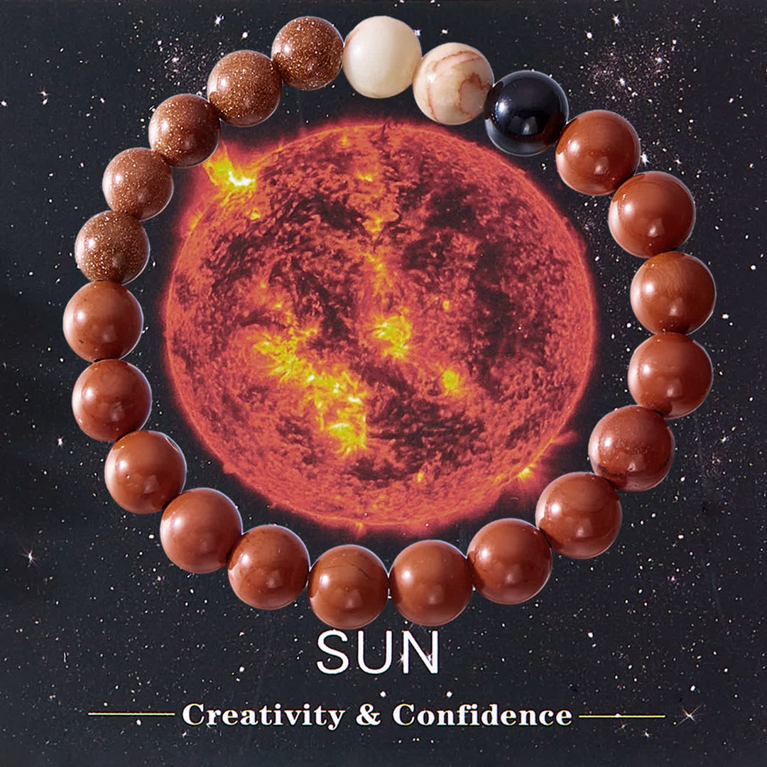 Olivenorma Solar System Eight Planets Crystal Bracelet with Card - SUN-Creativity & Confidence - image 3