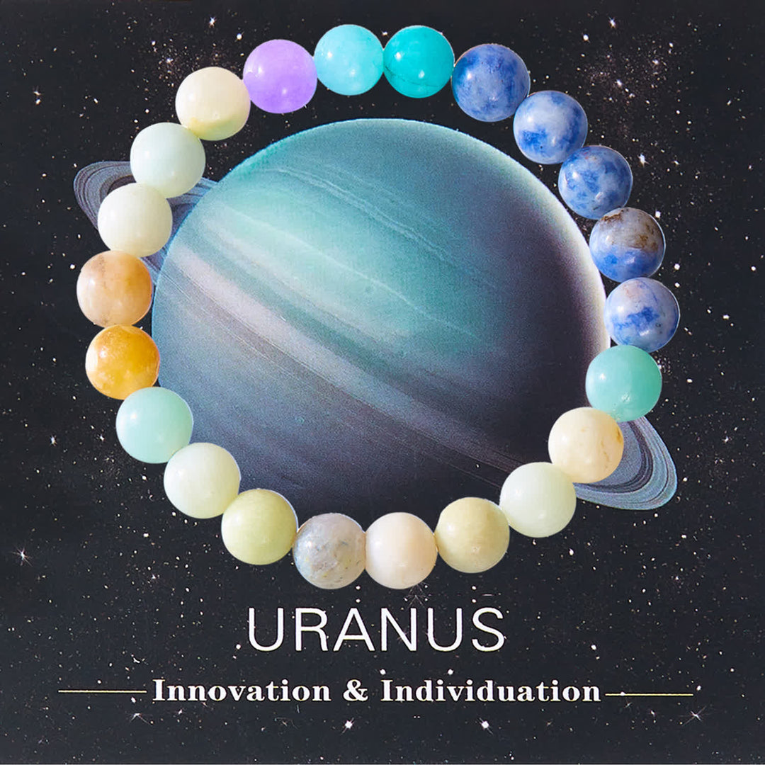 Olivenorma Solar System Eight Planets Crystal Bracelet with Card - URANUS-Innovation & Individuation - image 16