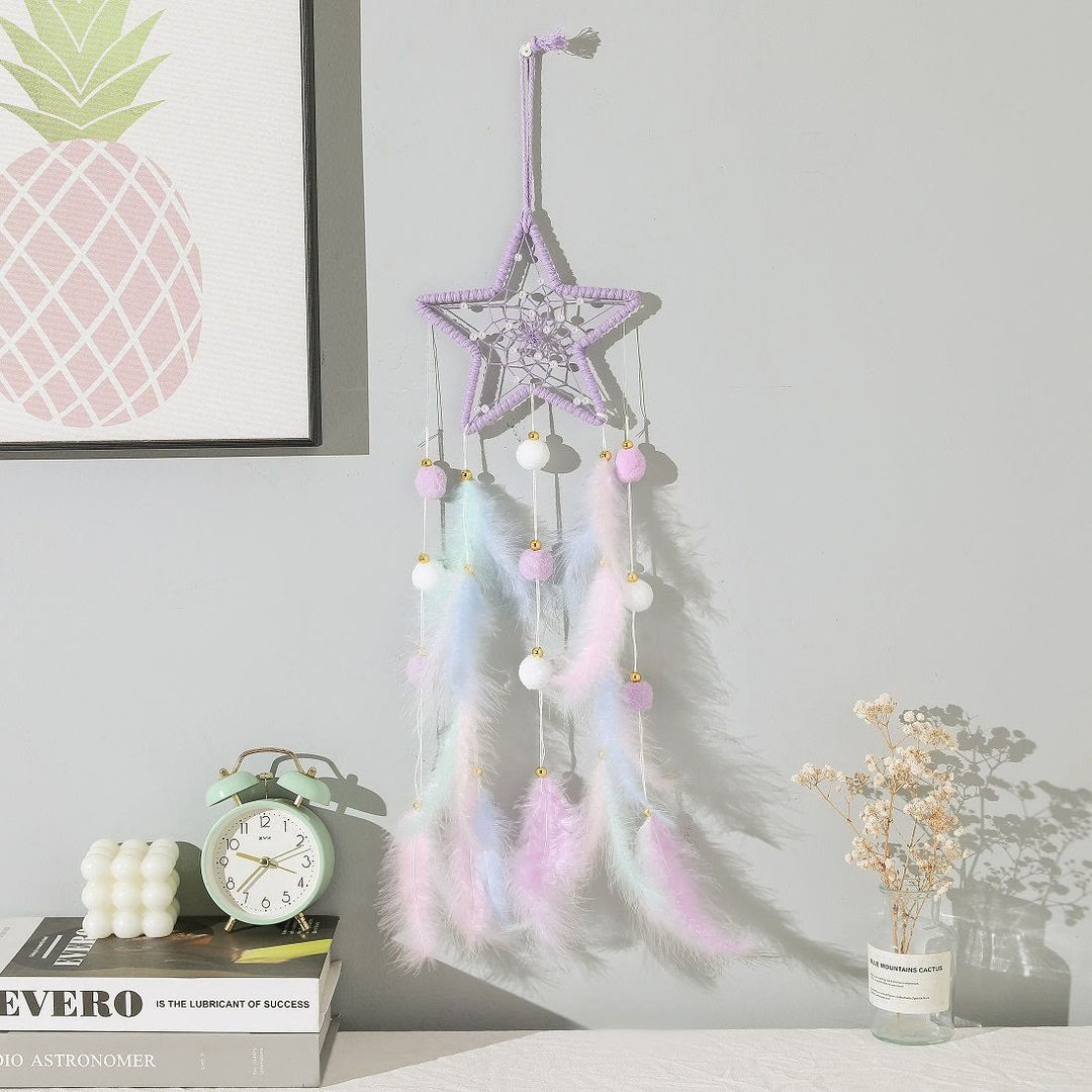 Olivenorma Cute Color Cat Moon And Stars Dream Catcher - image 6