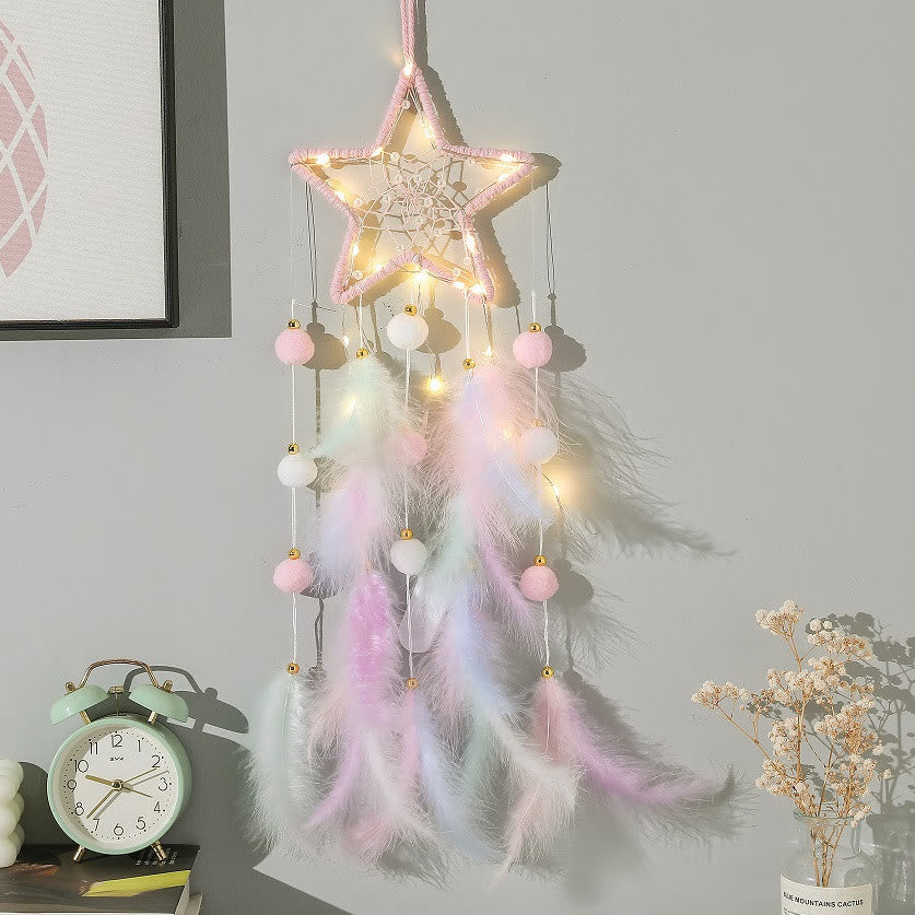 Olivenorma Cute Color Cat Moon And Stars Dream Catcher - image 5