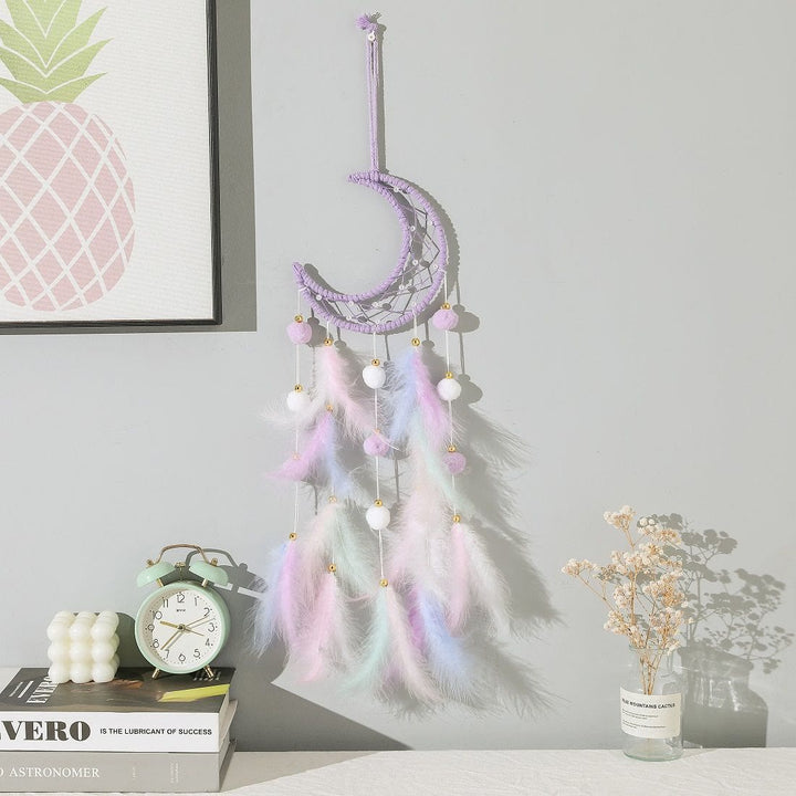 Olivenorma Cute Color Cat Moon And Stars Dream Catcher - image 9