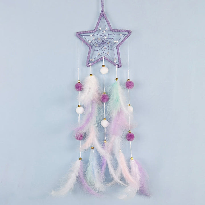 Olivenorma Cute Color Cat Moon And Stars Dream Catcher - image 12