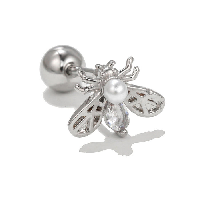 Olivenorma Exquisite White Zircon Studs Earrings - Bee - image 2