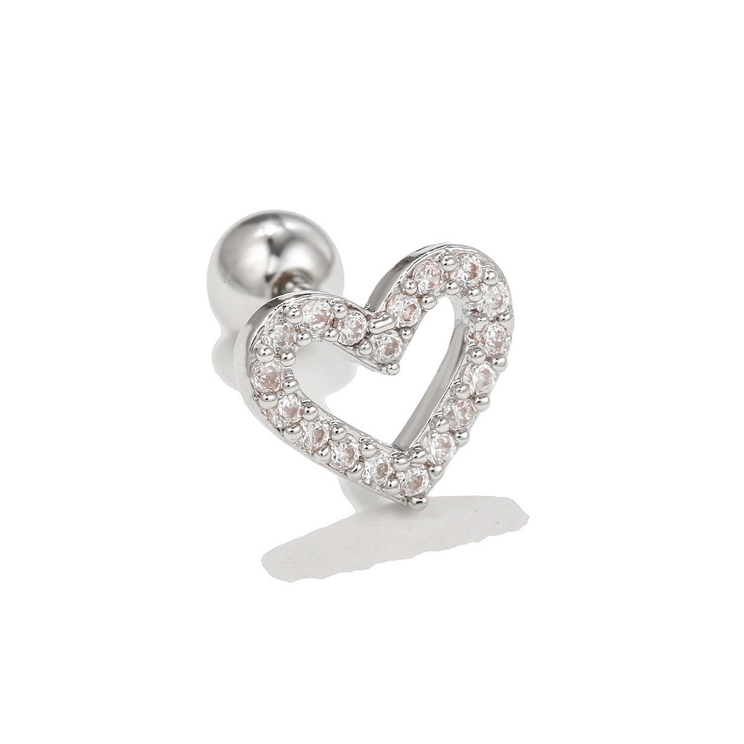 Olivenorma Exquisite White Zircon Studs Earrings - Love - image 8