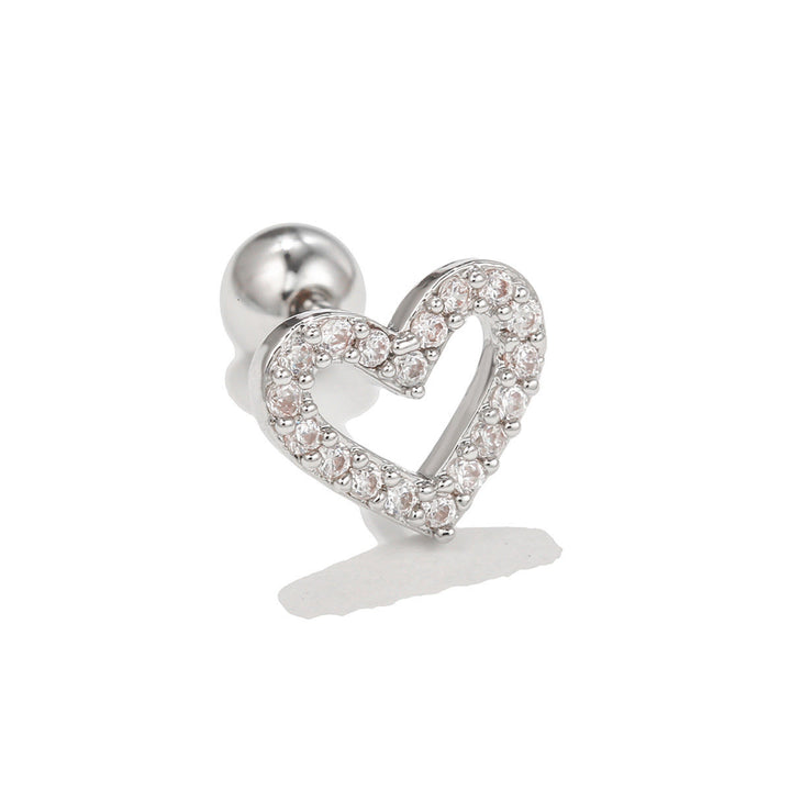 Olivenorma Exquisite White Zircon Studs Earrings - Love - image 8