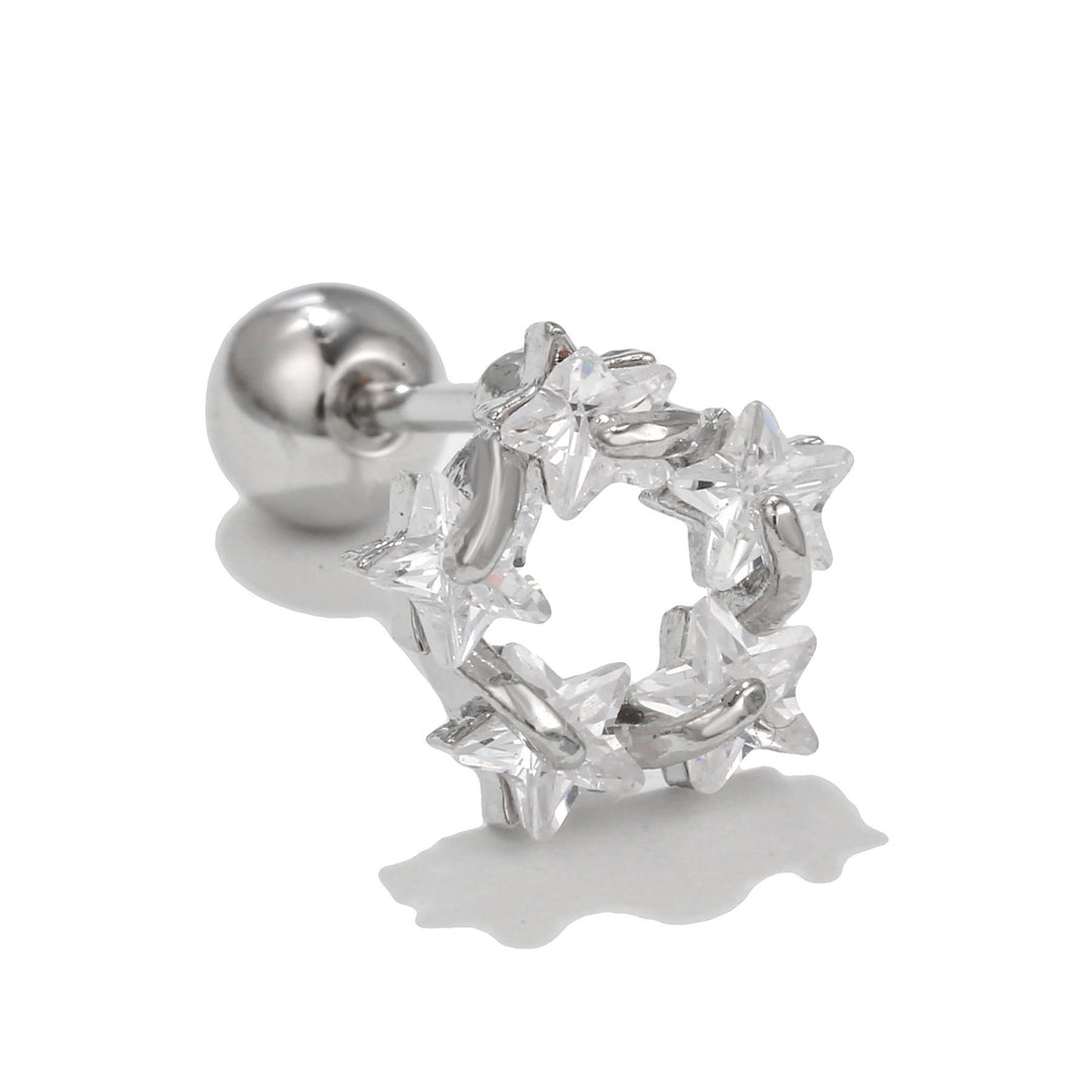 Olivenorma Exquisite White Zircon Studs Earrings - Ring Star - image 14