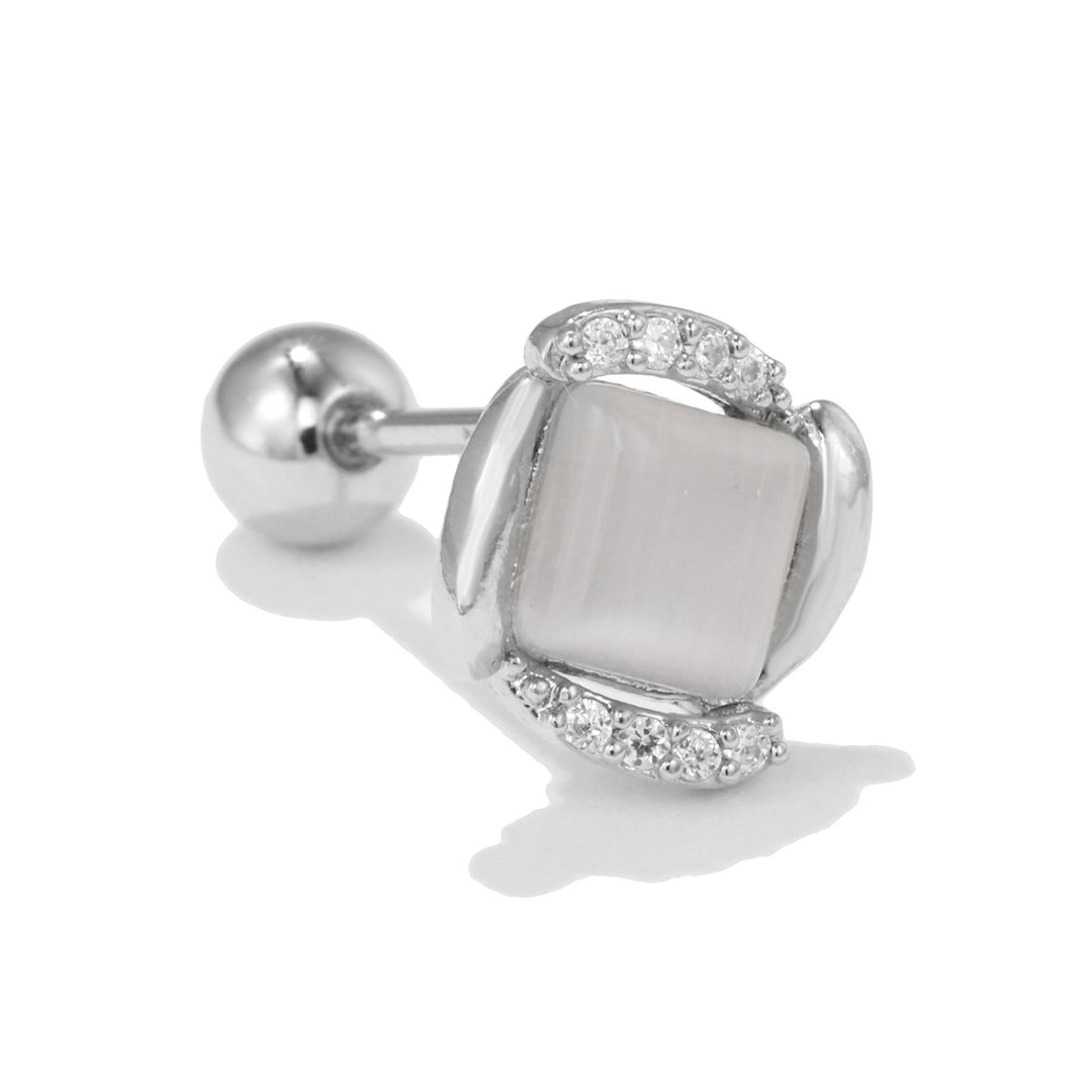 Olivenorma Exquisite White Zircon Studs Earrings - Square - image 13