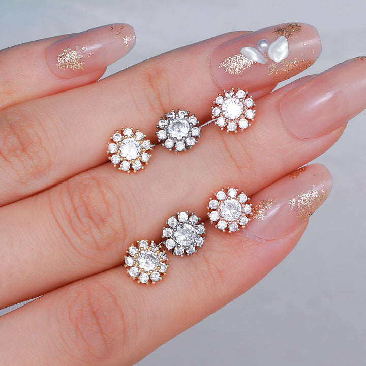 Olivenorma Exquisite White Zircon Studs Earrings - image 23