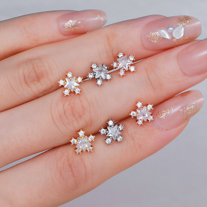 Olivenorma Exquisite White Zircon Studs Earrings - image 22