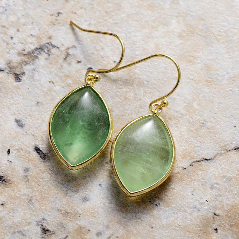 Olivenorma Marquise Cut Green Fluorite Pendant Earrings - image 1
