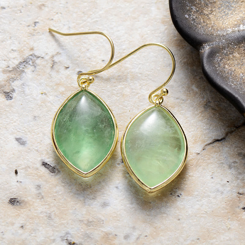 Olivenorma Marquise Cut Green Fluorite Pendant Earrings - Green Fluorite - image 0