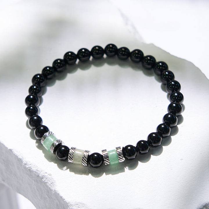 Olivenorma 6mm Green Aventurine Obsidian Beaded Bracelet - image 4