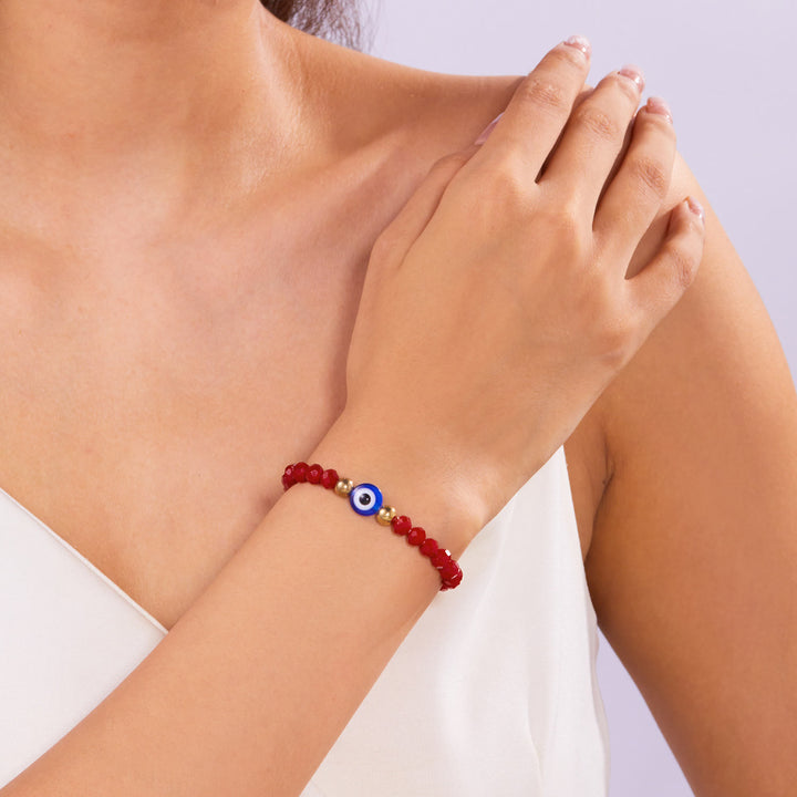 Olivenorma Hematite Obsidian Tiger Eye Evil Eye Beads Bracelet - image 14