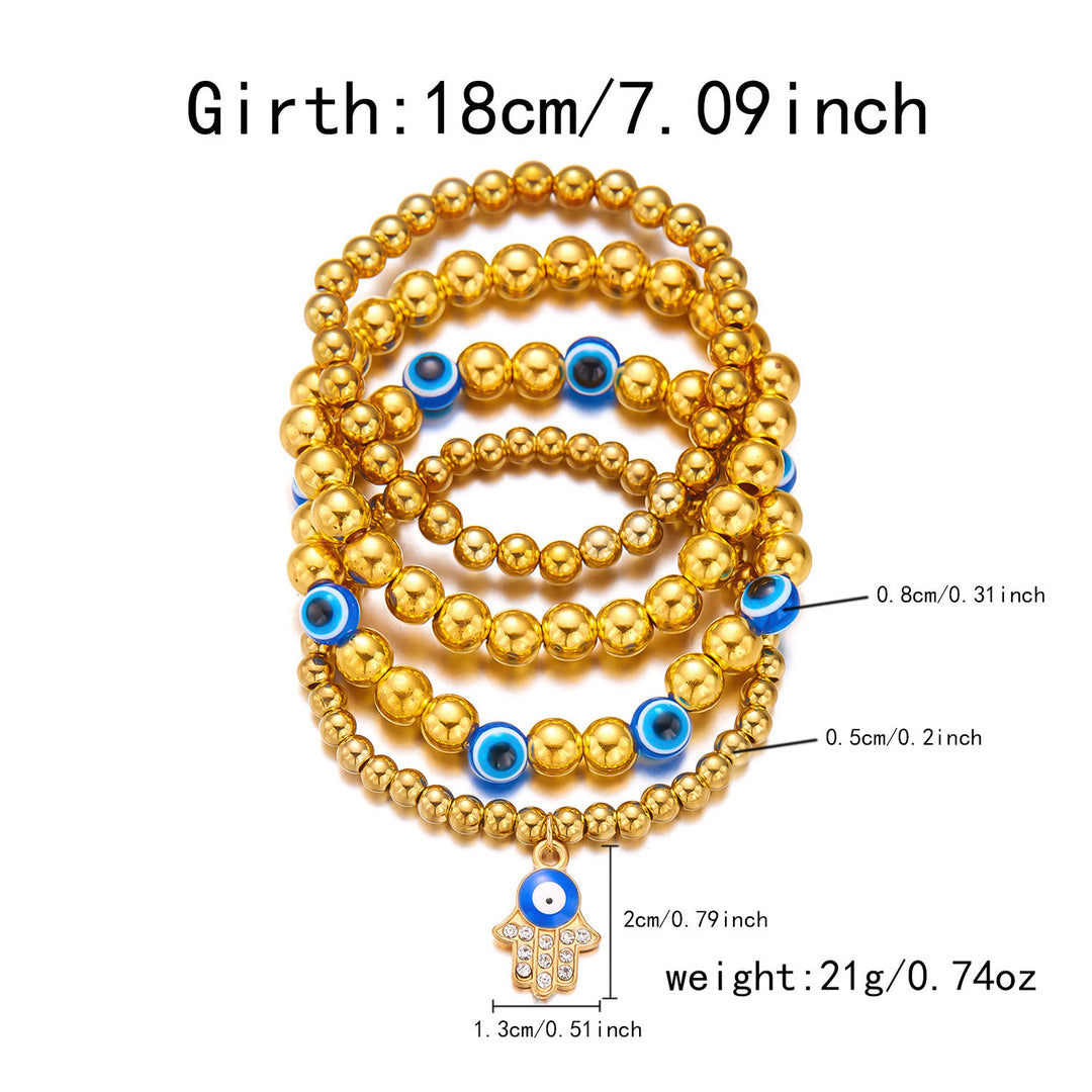 Olivenorma Hematite Obsidian Tiger Eye Evil Eye Beads Bracelet - image 21