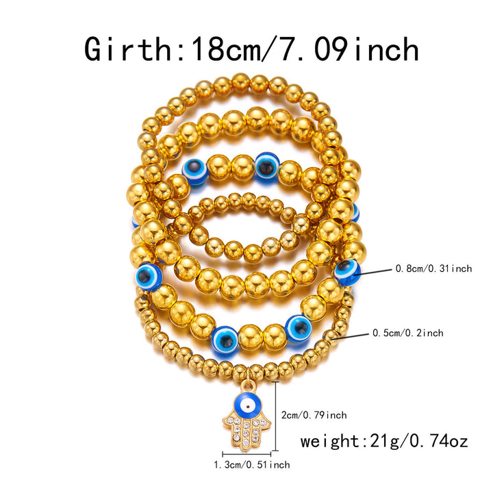 Olivenorma Hematite Obsidian Tiger Eye Evil Eye Beads Bracelet - image 21