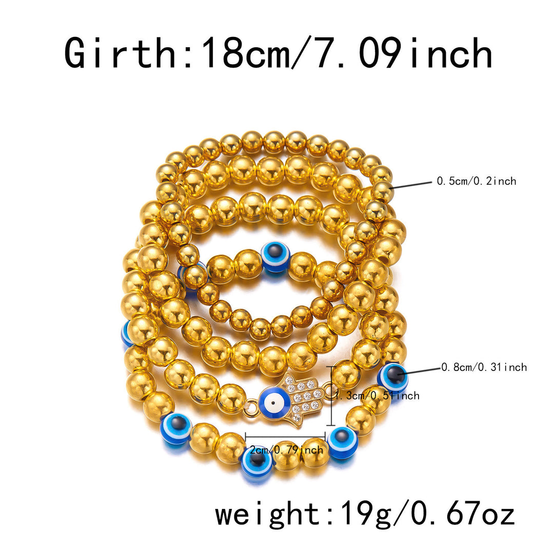 Olivenorma Hematite Obsidian Tiger Eye Evil Eye Beads Bracelet - image 24